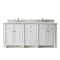 James Martin Vanities Bristol 72in Double Vanity, Bright White w/ 3 CM Eternal Jasmine Pearl Quartz Top 157-V72-BW-3EJP - alternate 1